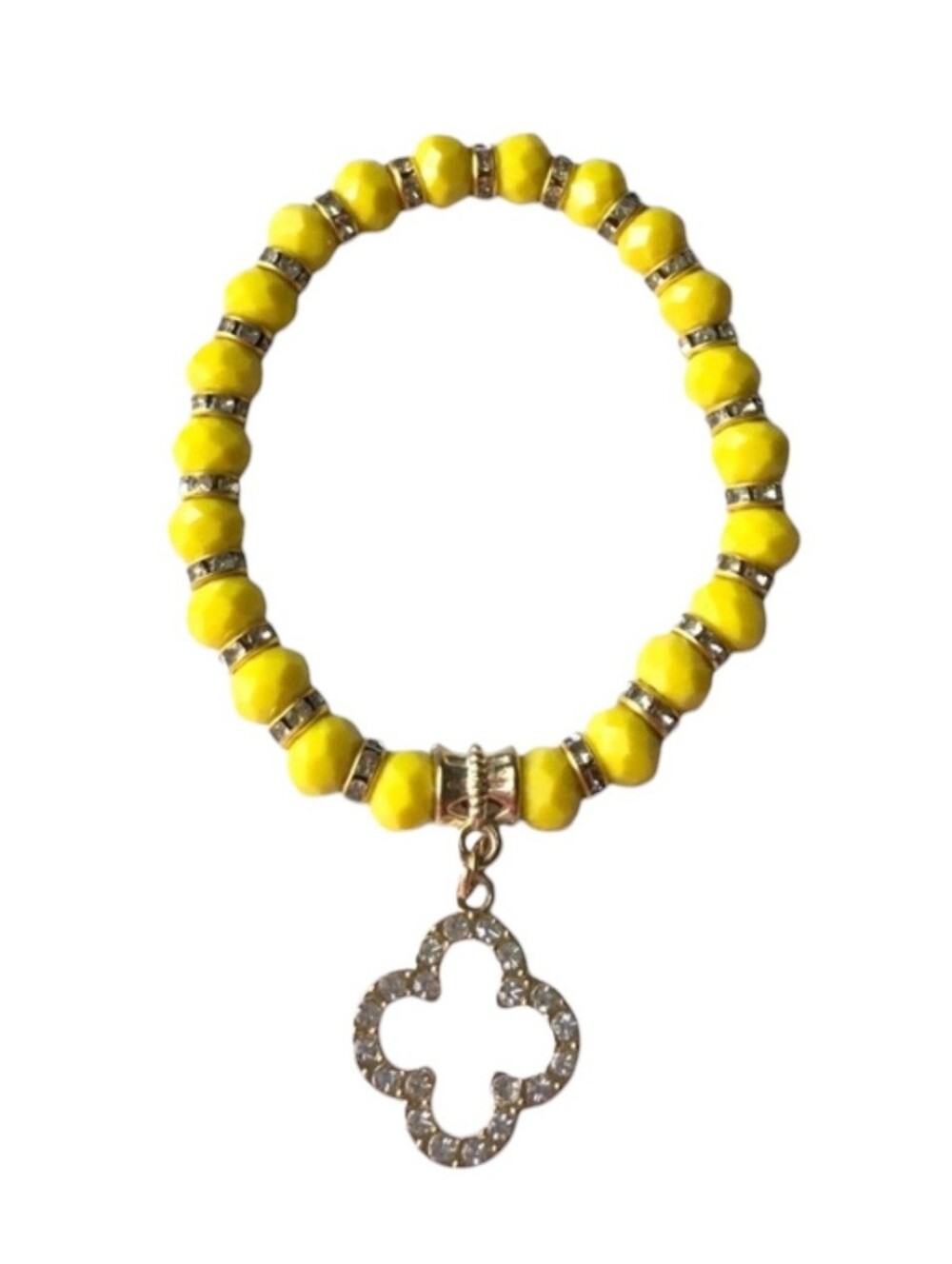 Yellow & Gold Beaded Bracelet 🌼